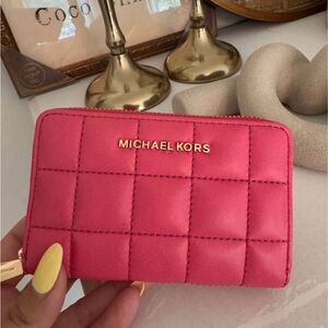 Michael Kors Fuchsia Quilted Wallet